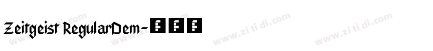 Zeitgeist RegularDem字体转换
